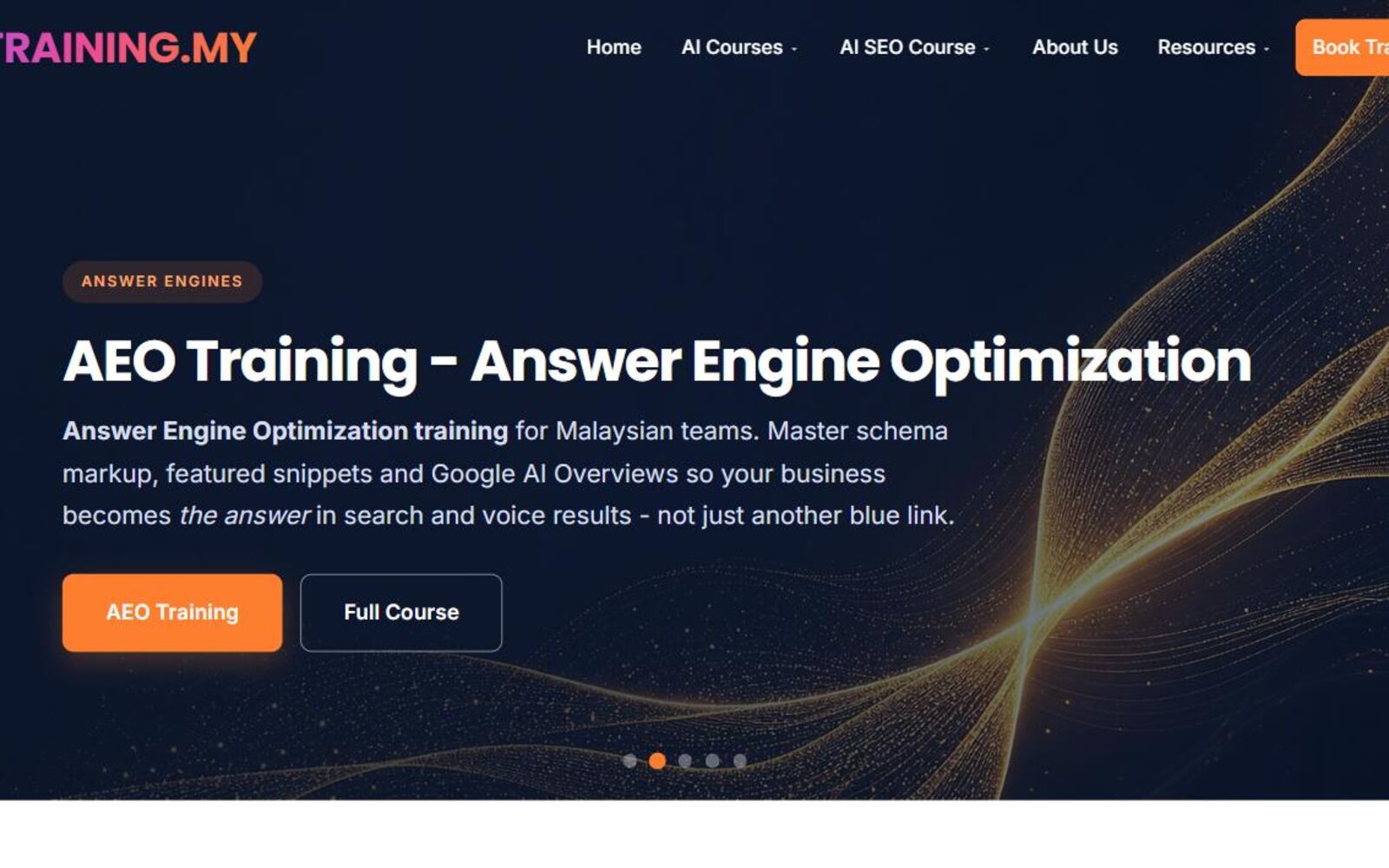The AI Training Malaysia site in a browser