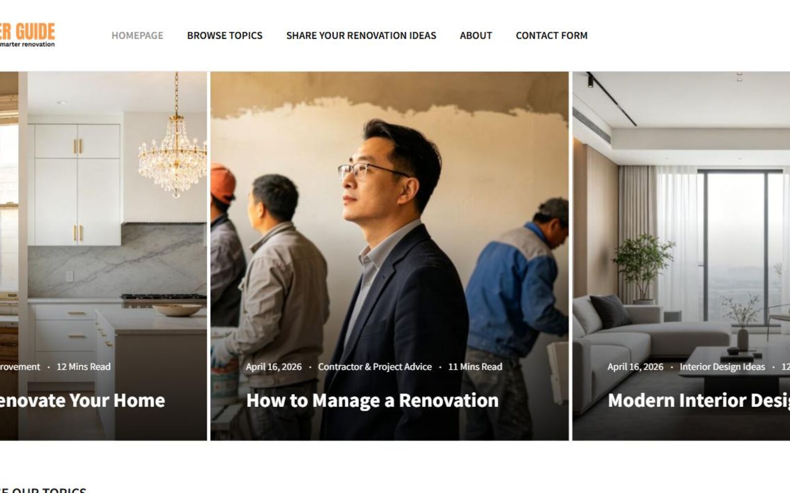 The Builder Guide site in a browser