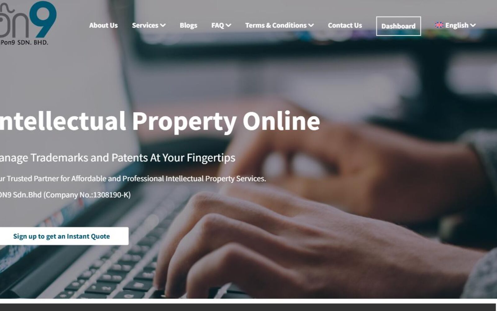 The iPon9 site in a browser