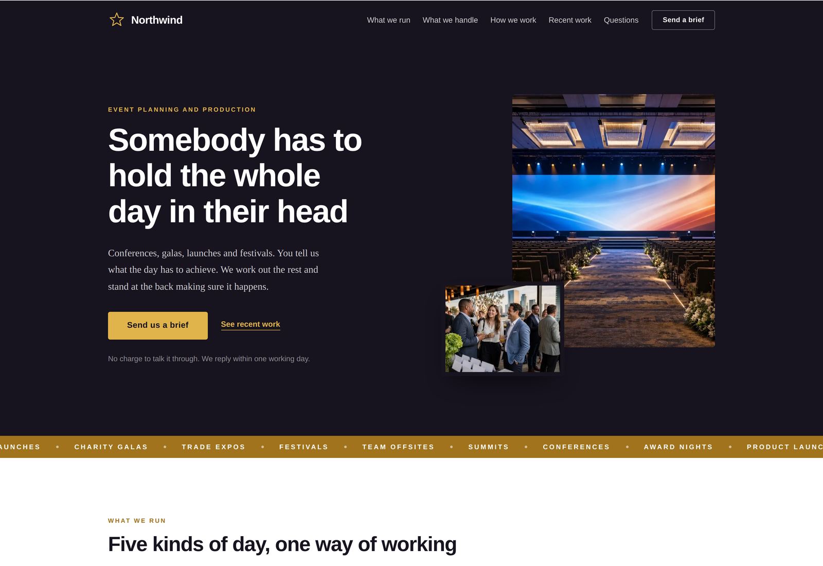 The Northwind template in a browser