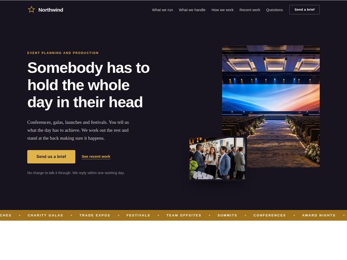 Northwind: Hero, two overlapping photographs