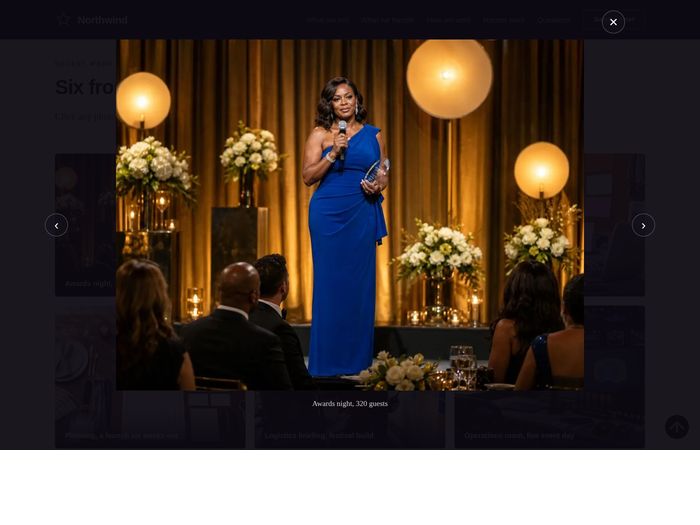 Northwind: The photo popup, open