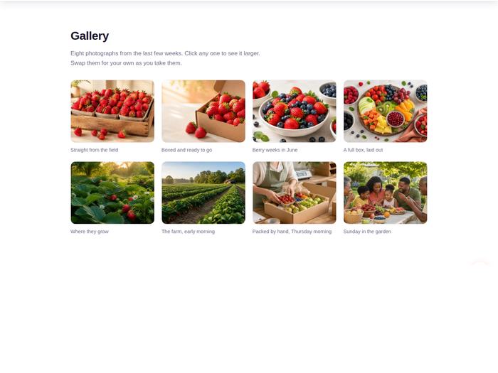 Orchard: Photo gallery, two rows of four